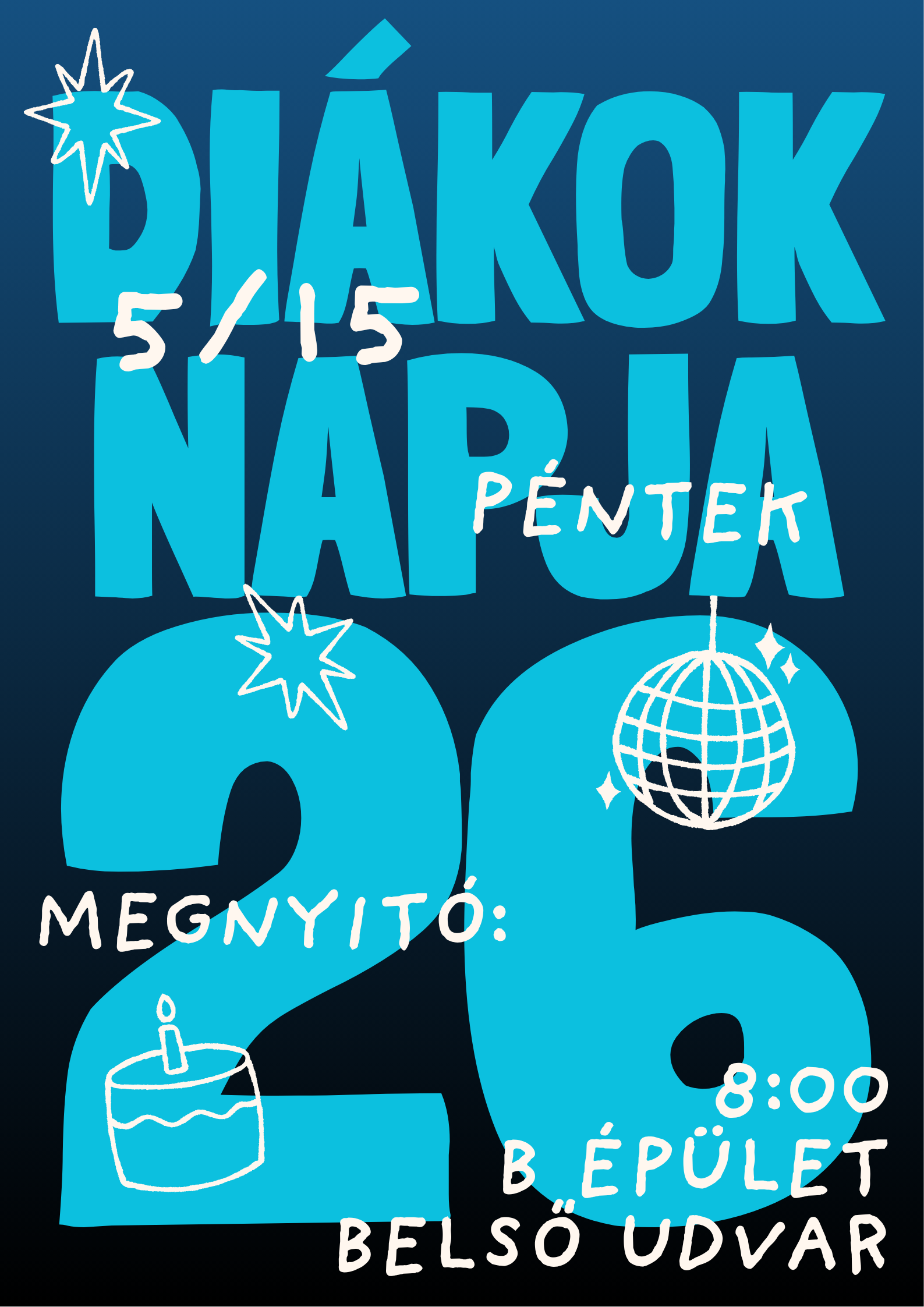 Bánki Diáknap 2026 plakát – kék